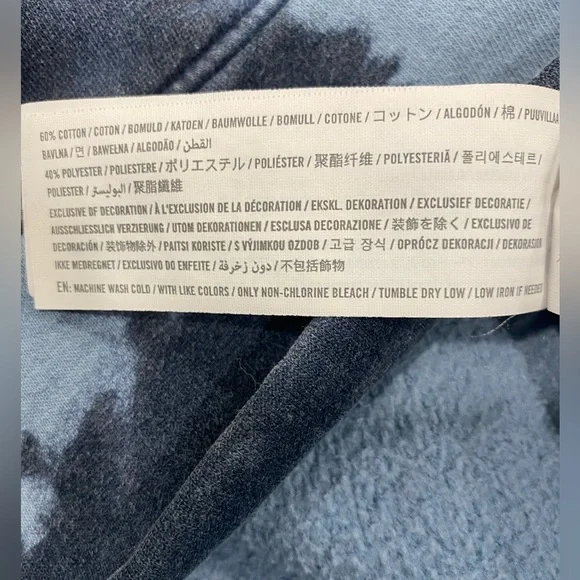 Hollister Men’s light and dark blueTie-Dye Hoodie Size S - Picture 7 of 7